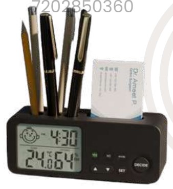 Clocky Stand for Office Table and Executive Desk Decor, Stylish Time Display Gift Item for Corporate Gifting and Everyday Workspace Convenience